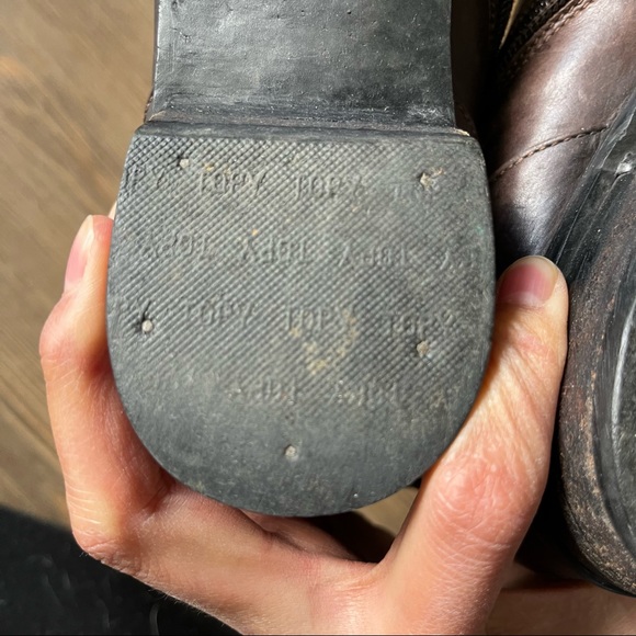 Arnold Churgin Brown Ankle Short Boots Leather Rounded Square Toe Shoe Size 8.5 - Picture 10 of 12